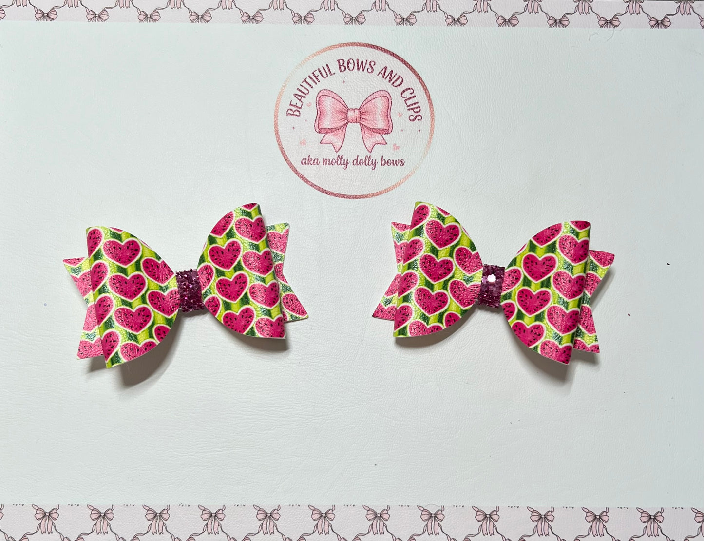 Watermelon hair bow set