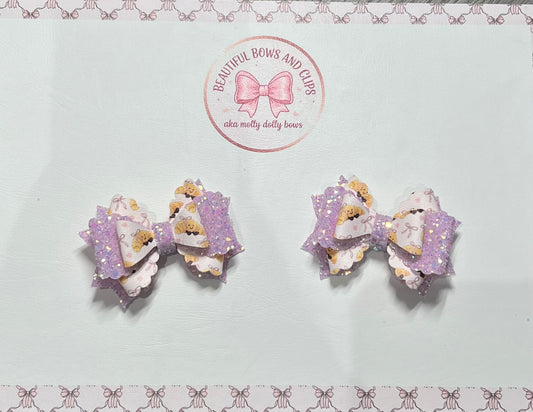 Jellycat croissant hair mini bow set