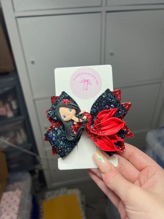 Black and red mermaid