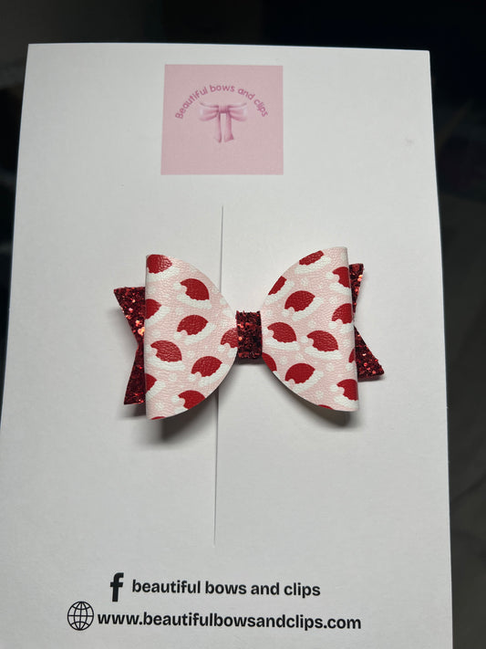 Santa hats hair bow