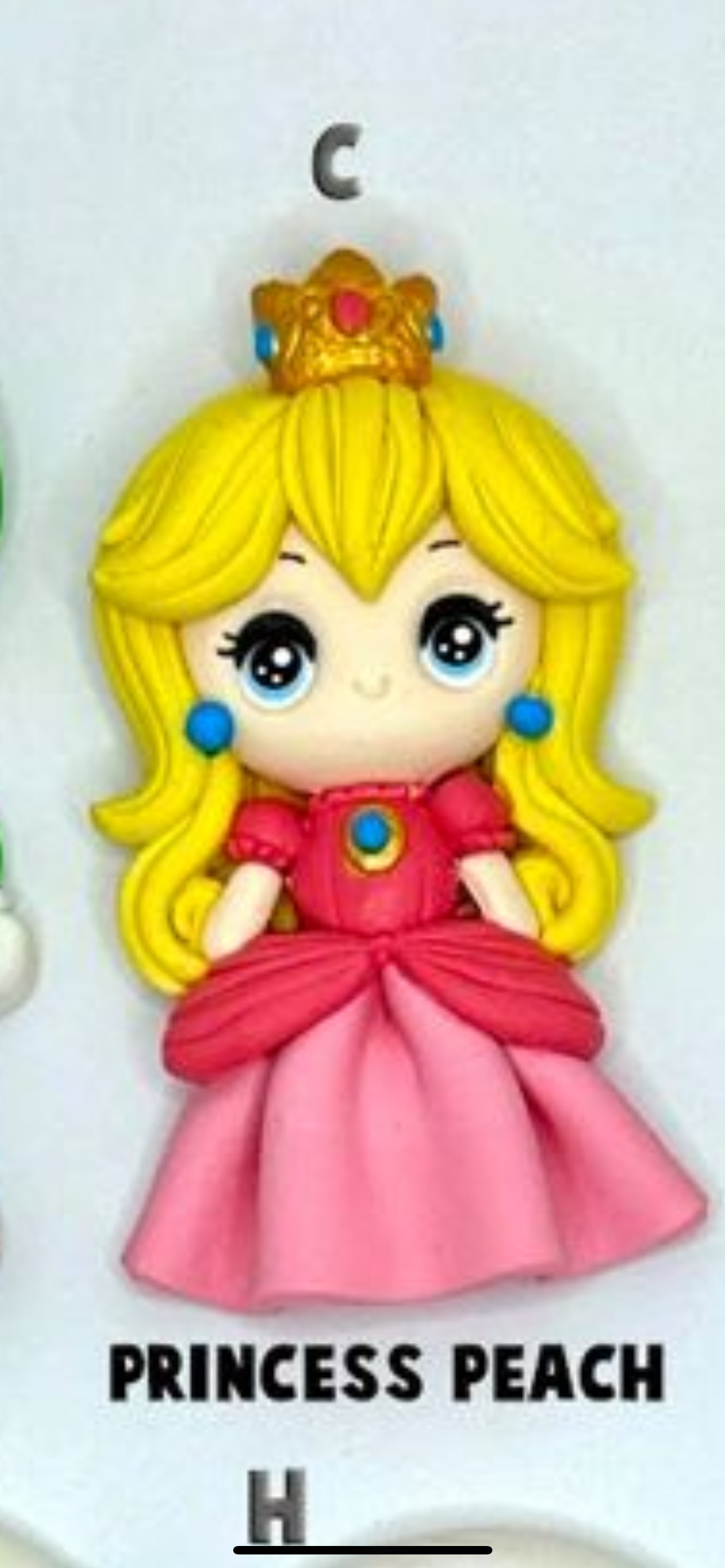 Princess peach hair bow