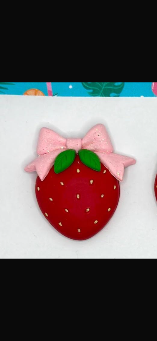 Pink strawberry bow