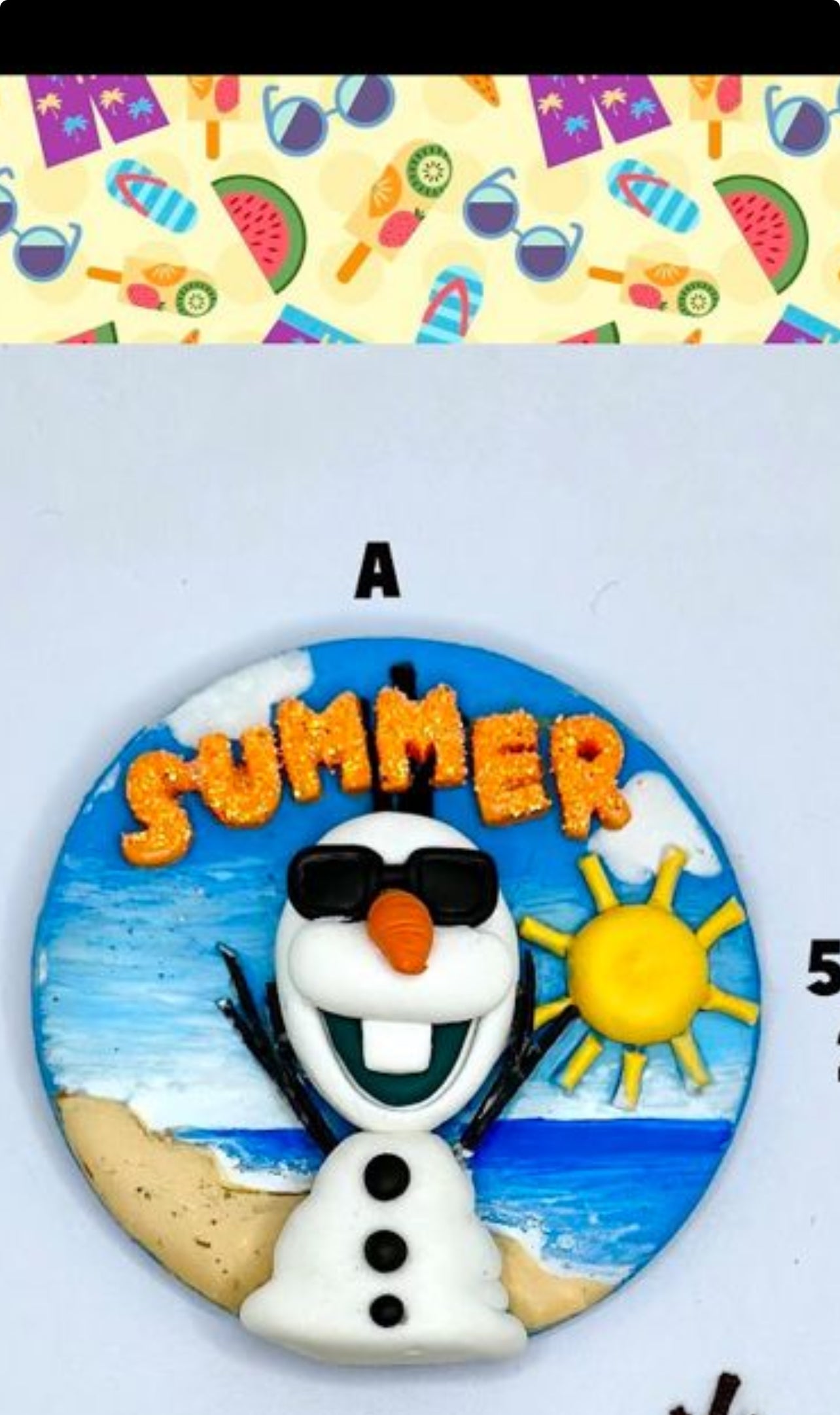 Olaf summer frame hair bow