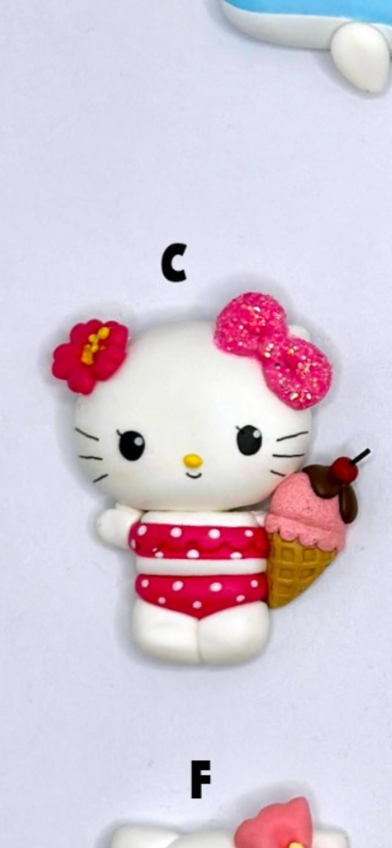 Hello kitty pink bikini hair bow