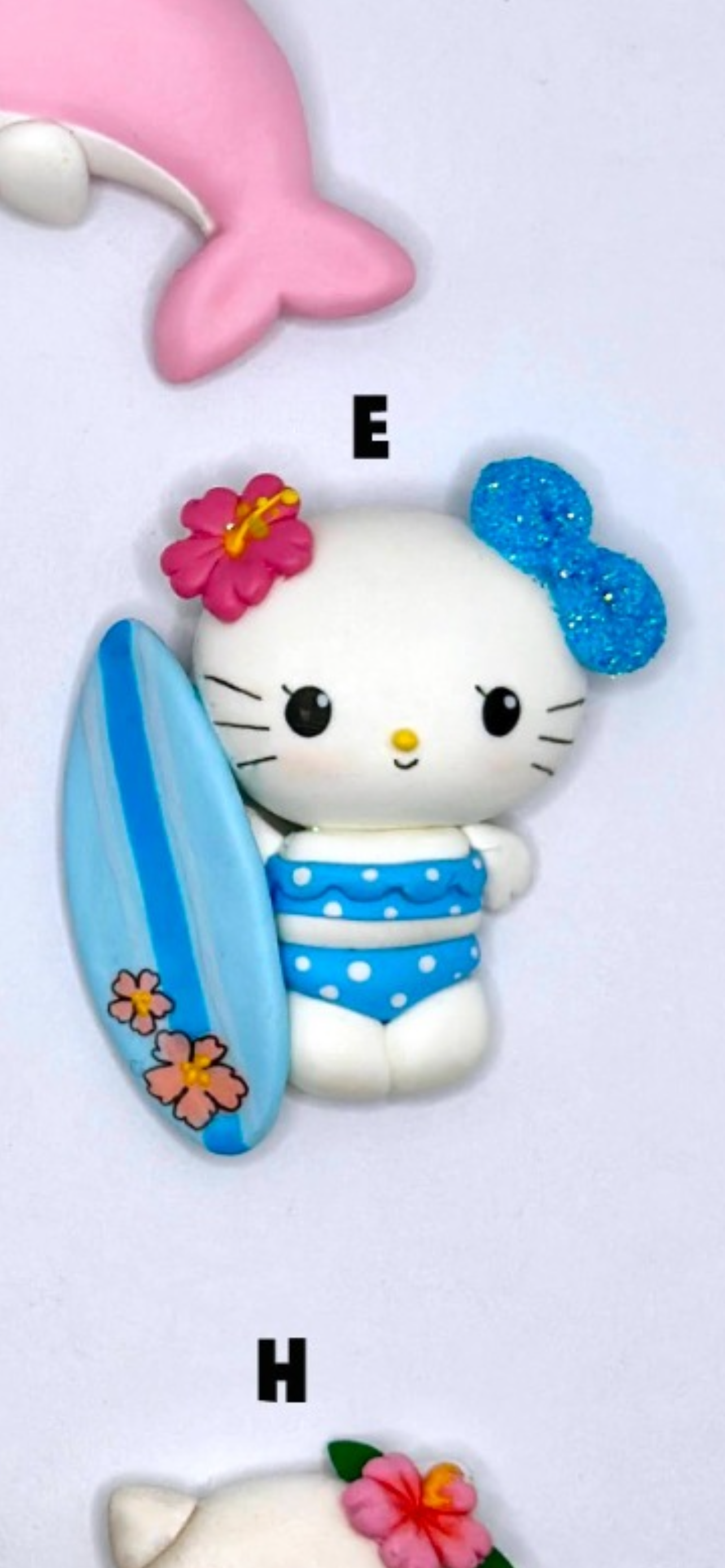 Hello kitty blue bikini hair bow