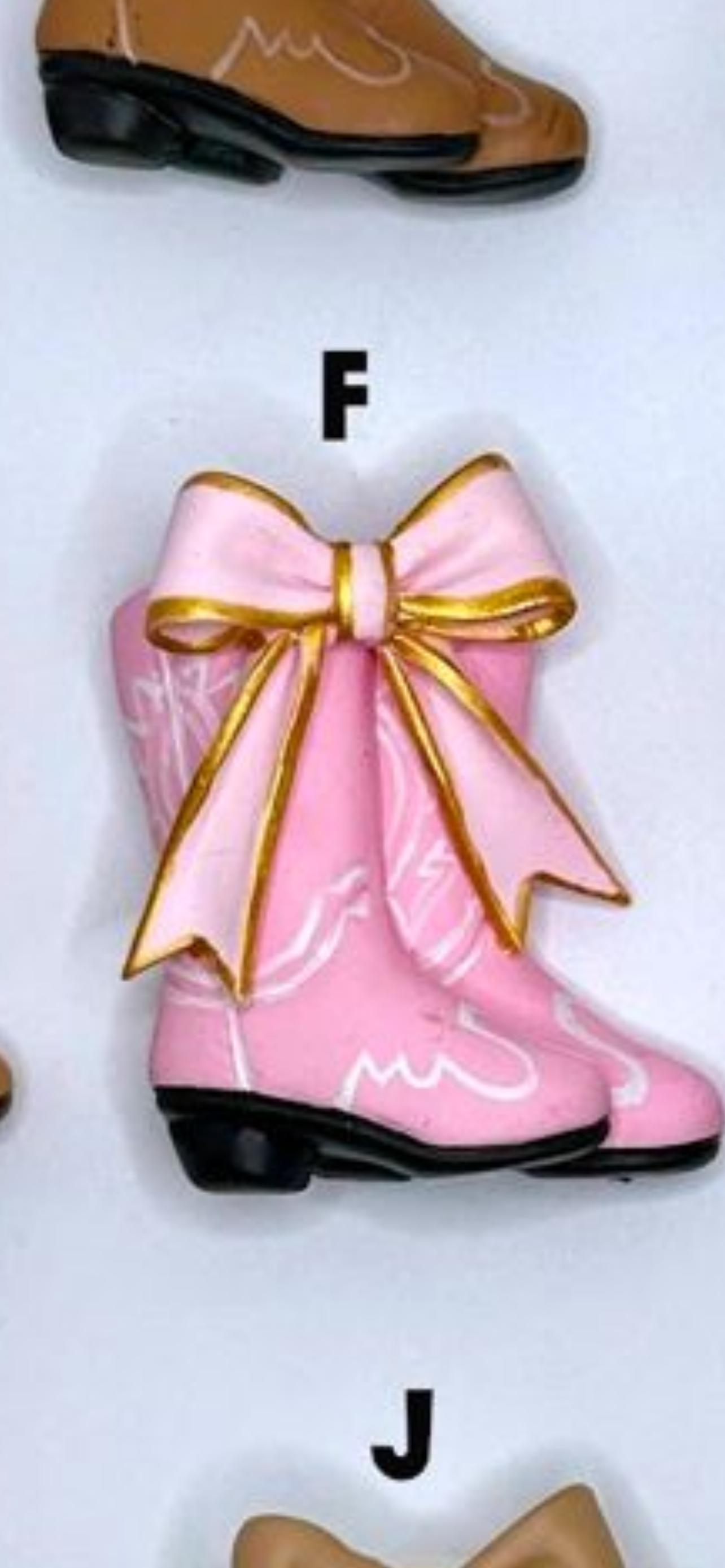 Pink cow girl boots hair bow