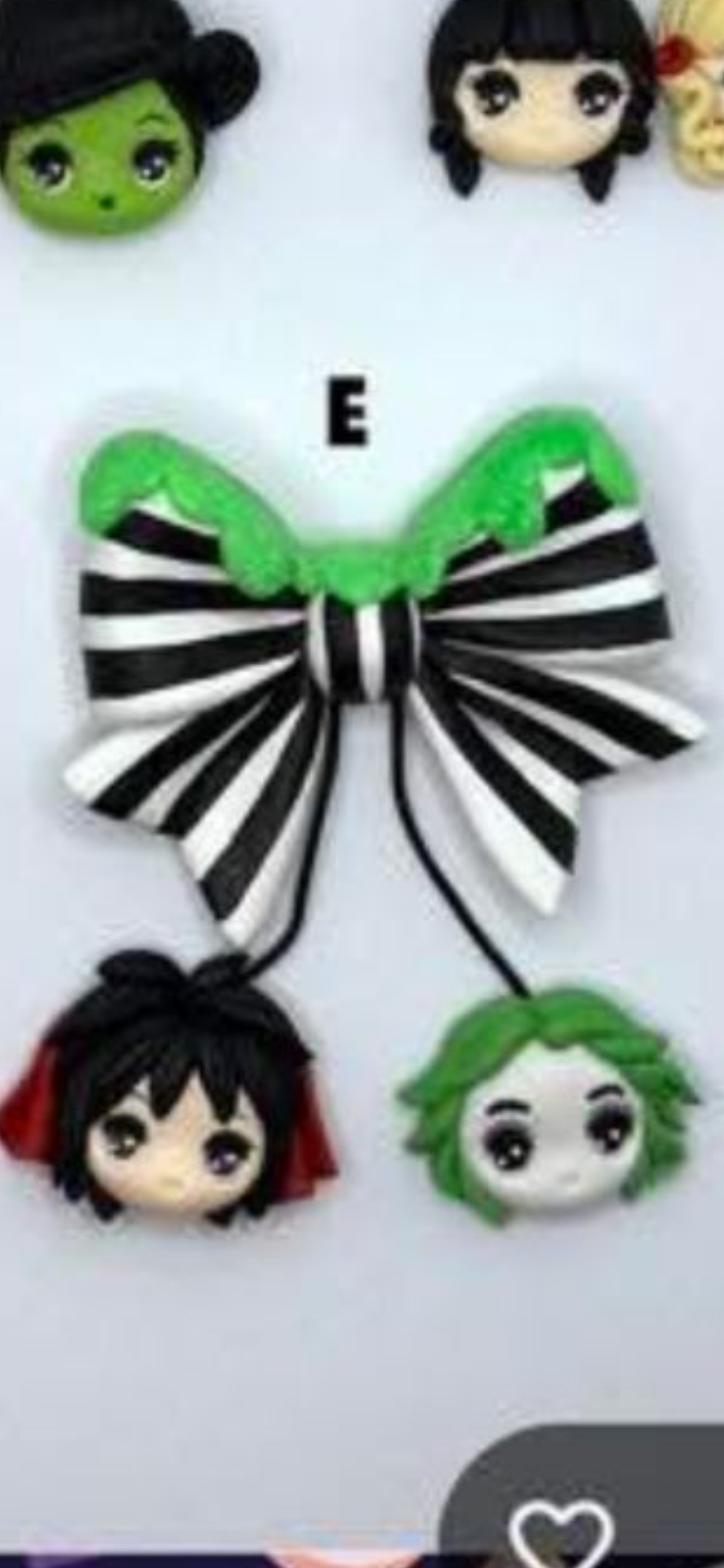 Beetle juice bow hair bow