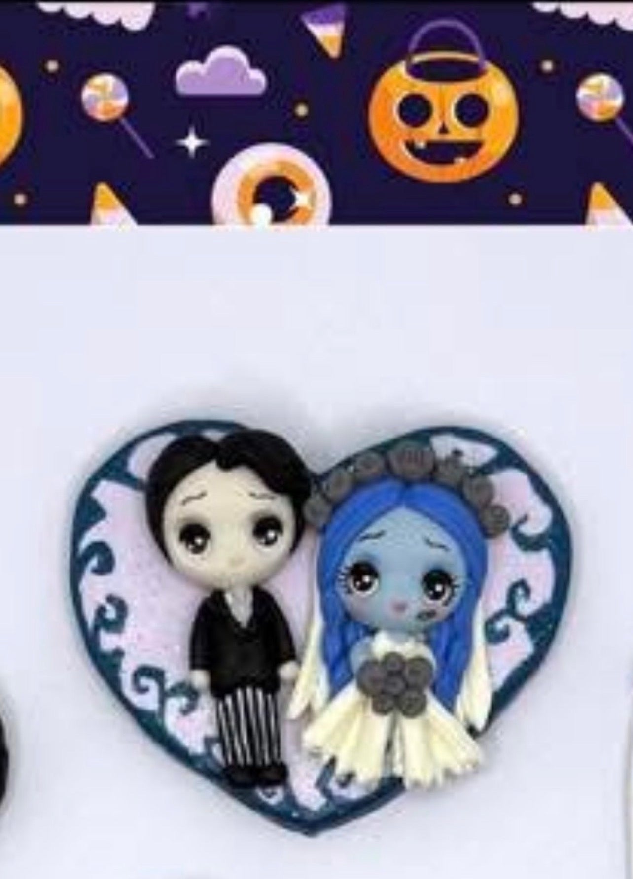 Corpse bride and groom hair bow