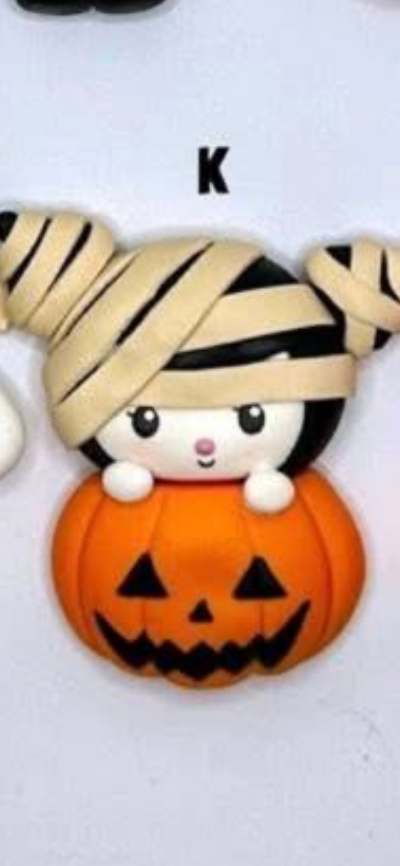 Kuromi pumpkin hair bow