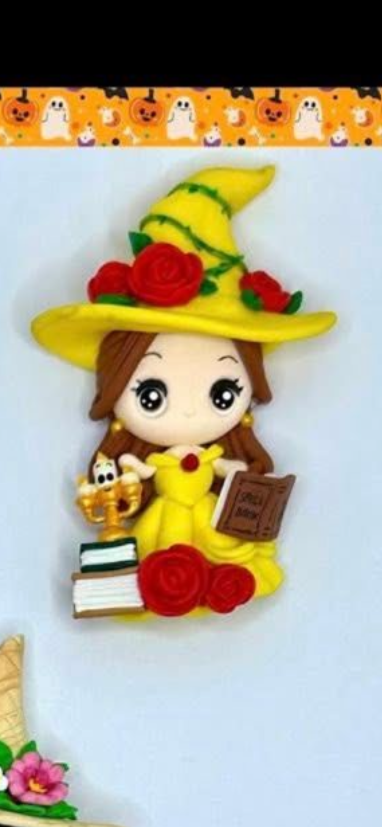 Belle witch hair bow