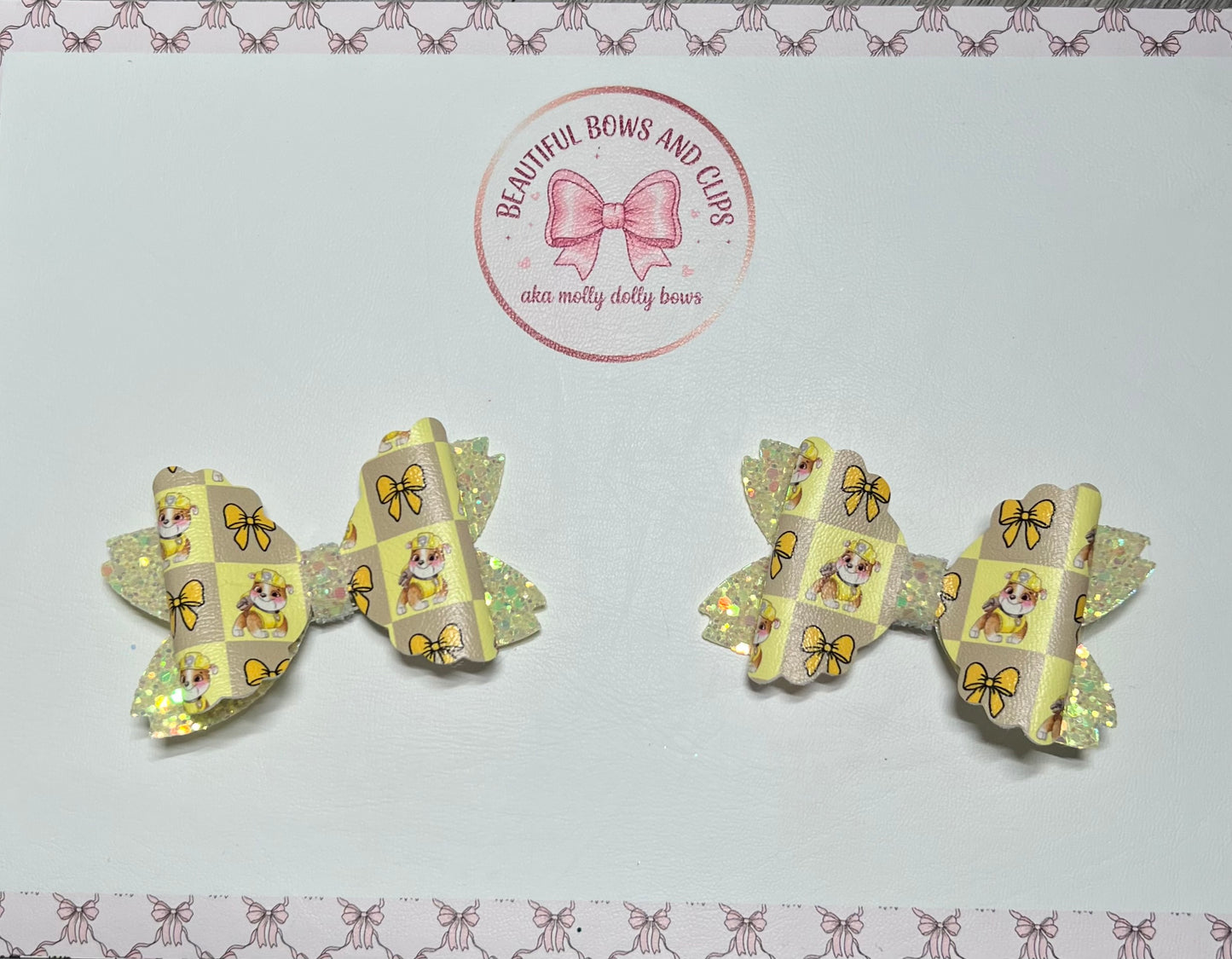 Rubble hair bow set