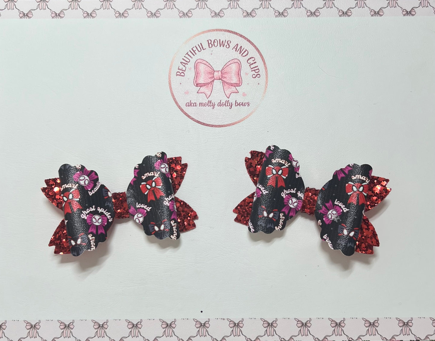 Spidery bows hair bow set