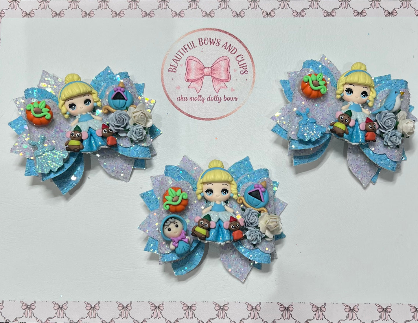 Cinderella hair bow
