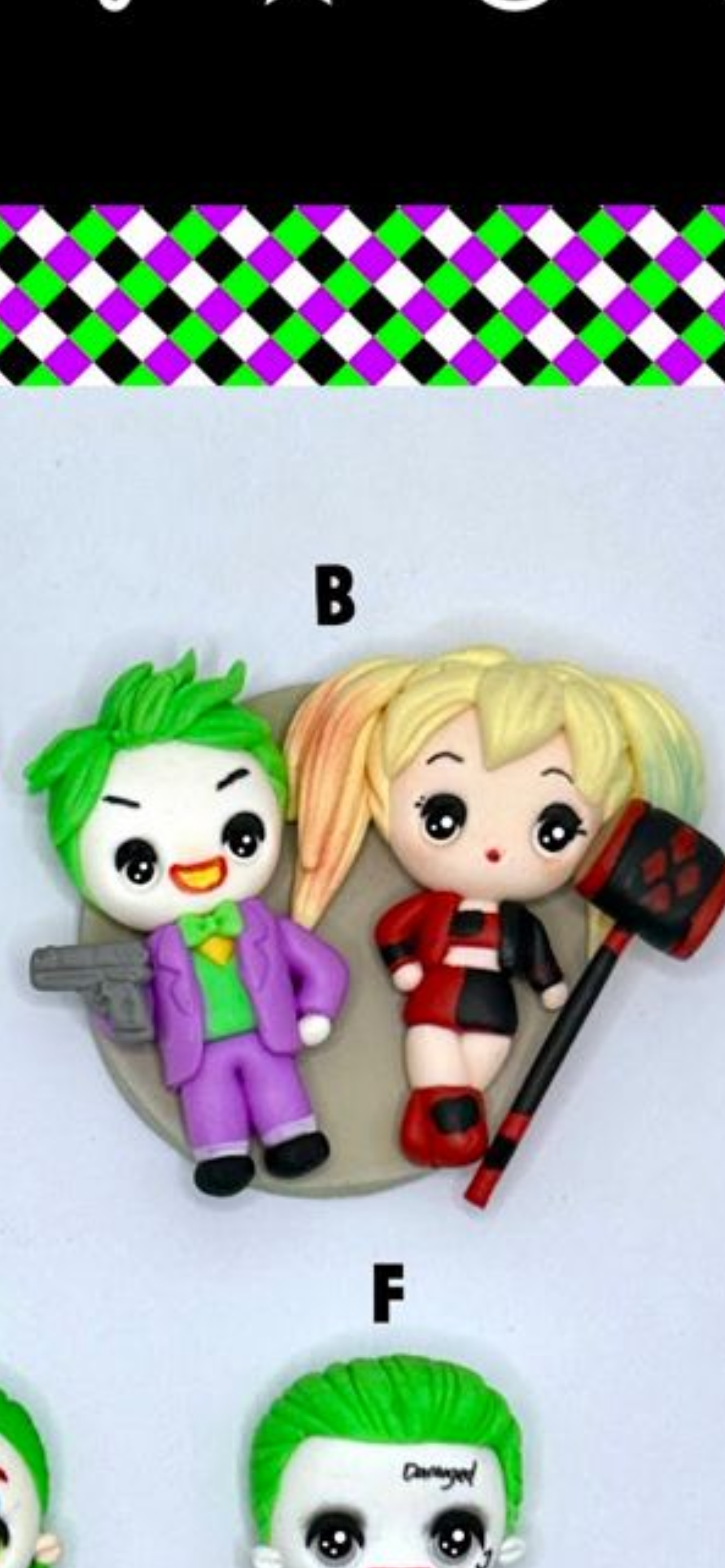 Joker and Harley hair bow