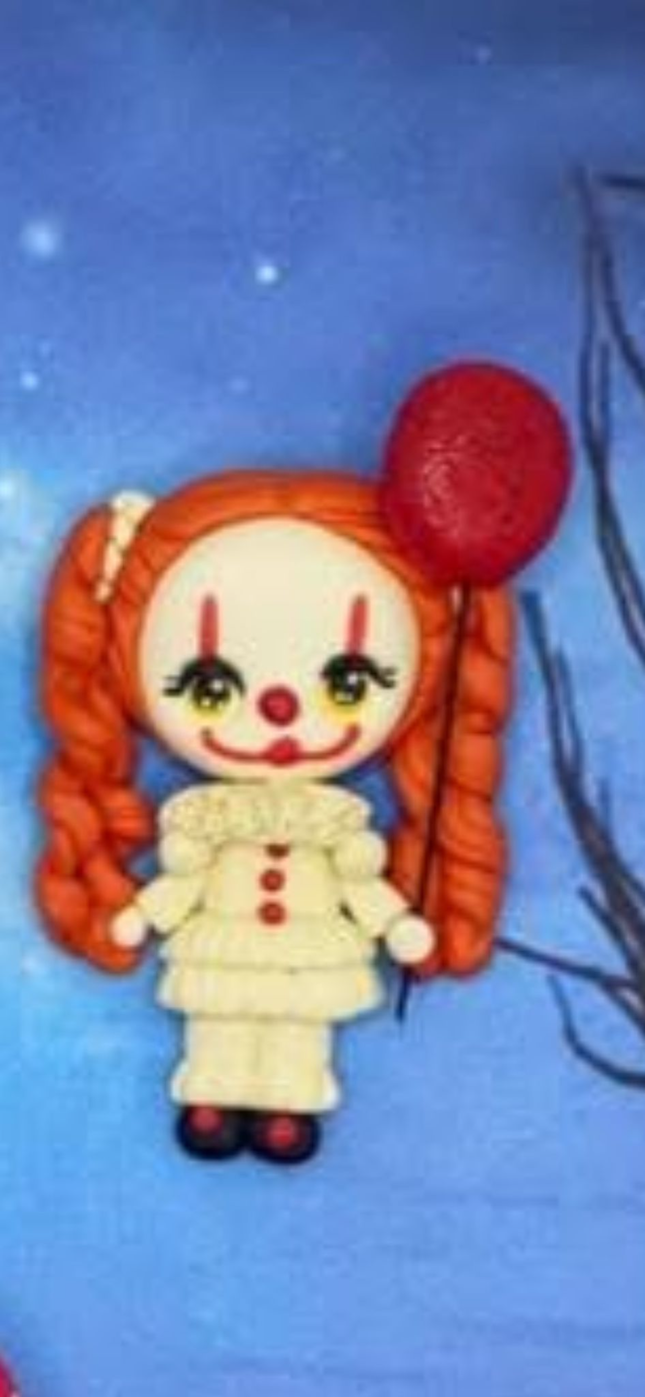 Clown girl hair bow