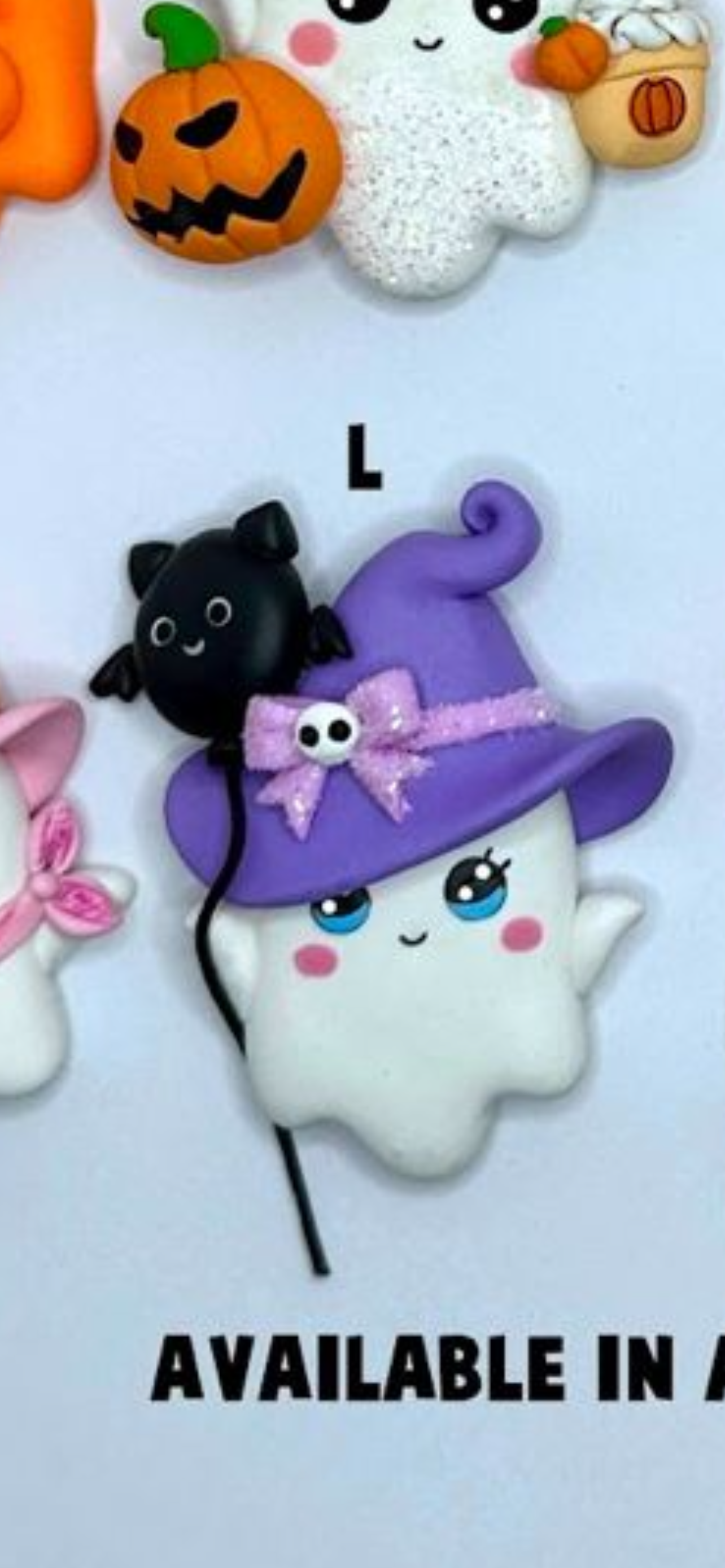 Purple ghost hair bow
