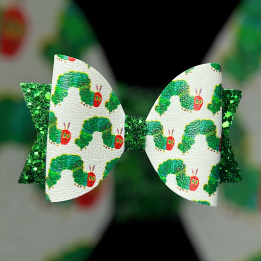 The hungry caterpillar hair bow
