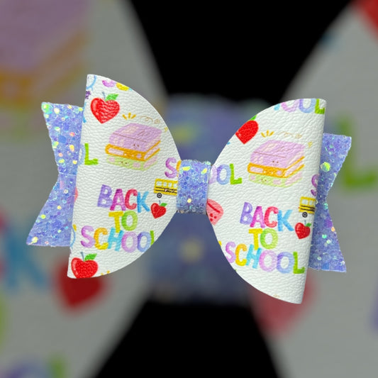Back to school hair bow