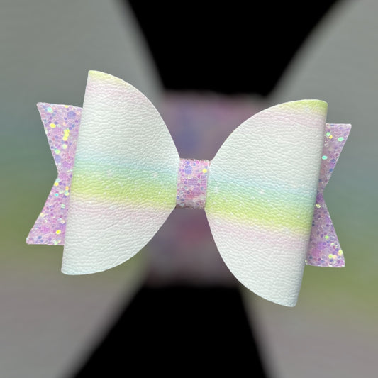Pastel rainbow hair bows