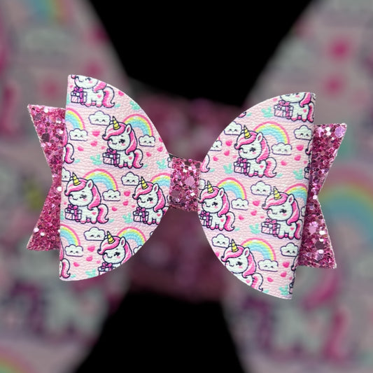 Unicorn gift hair bow