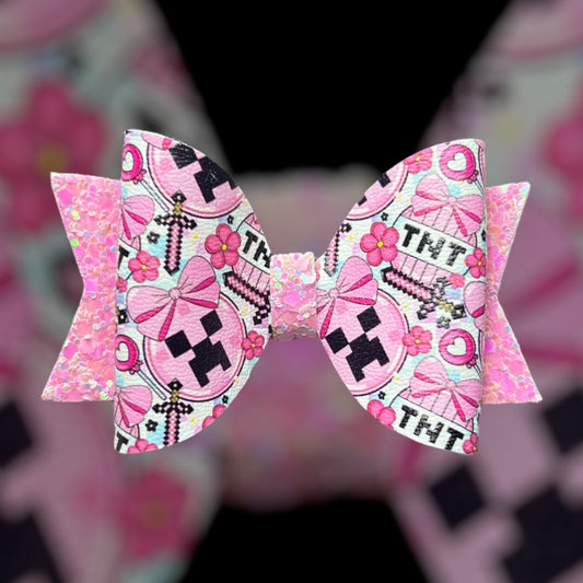 Minecraft tnt hair bow