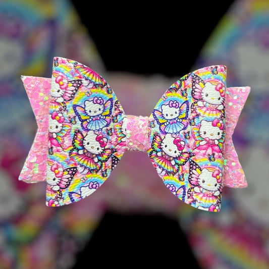 Kitty fairy hair bow