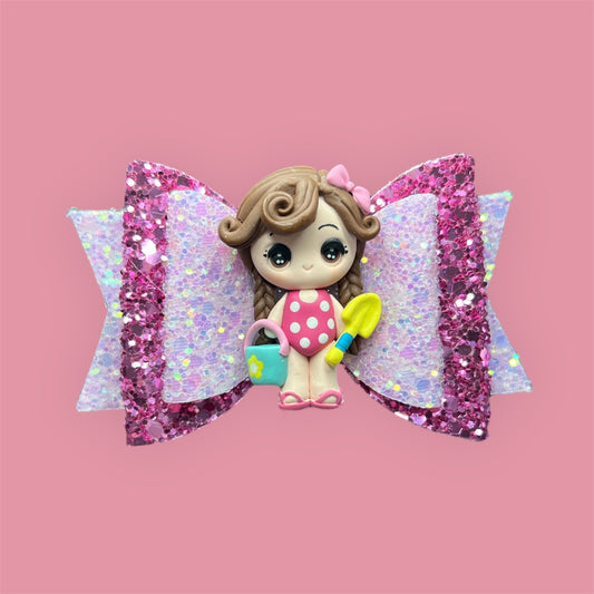 Beach girl hair bow