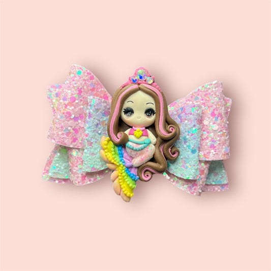 Mermaid hair bow