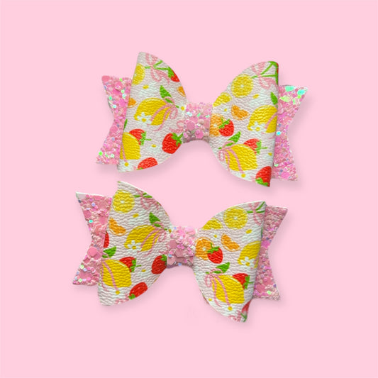 Fruits and bows hair bow