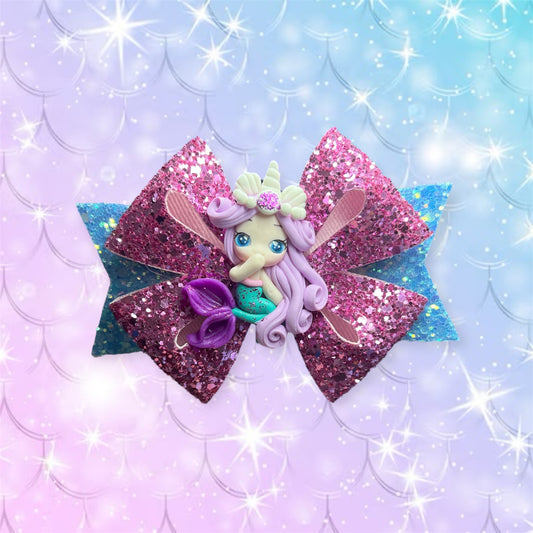 Mermaid hair bow