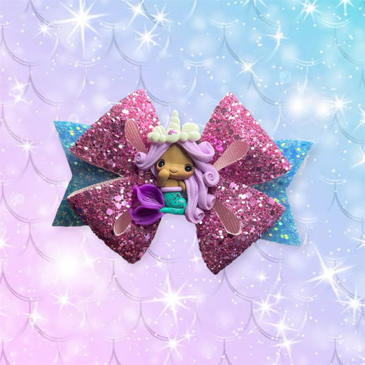 Mermaid hair bow