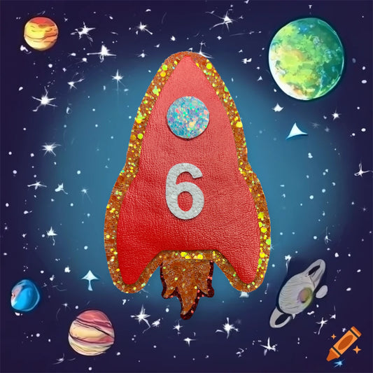 Rocket birthday badge