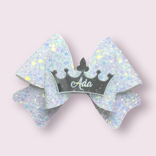 Personalised crown bow  (SINGLE BOW)