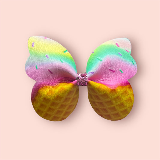 Icecream butterfly hair bow (single bow)