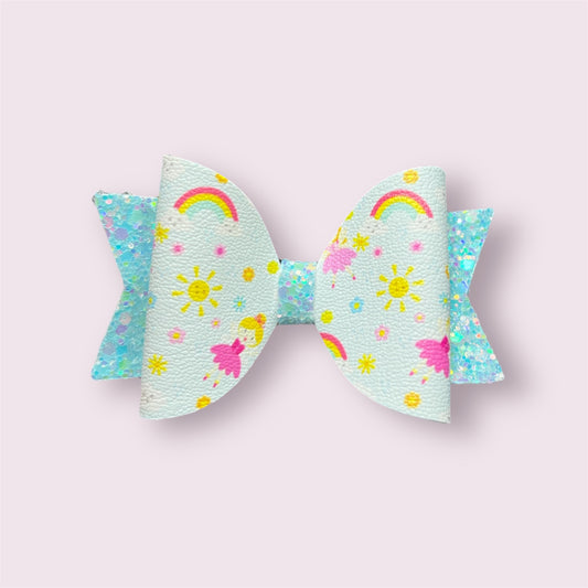 Blue fairies hair bow