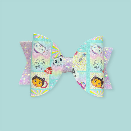 Dollhouse tea party hair bow