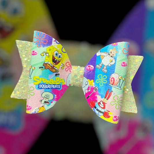 Sponge square pants and friends hair bow