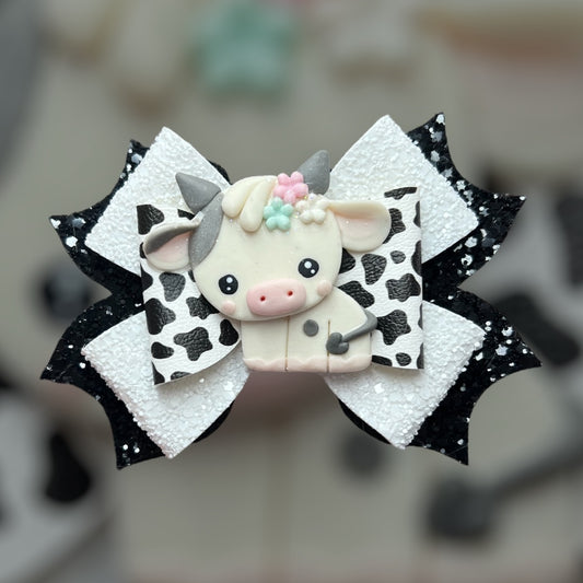 Cow hair bow