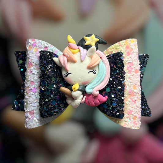 Witch unicorn hair bow (discounted)