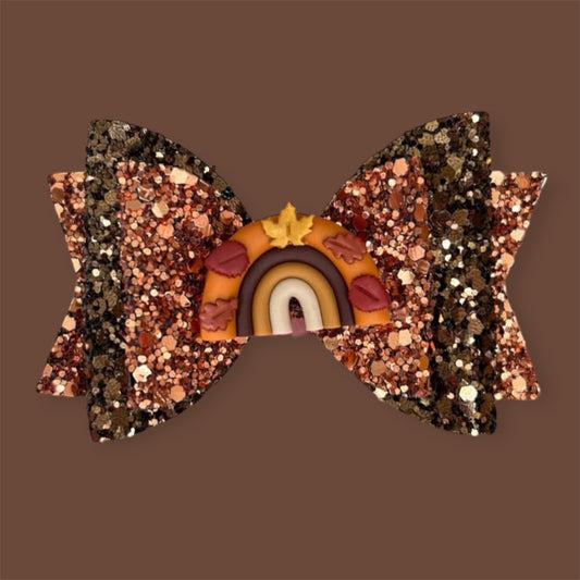 Autumn leaves hair bow