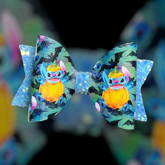 Stitch Halloween hair bow