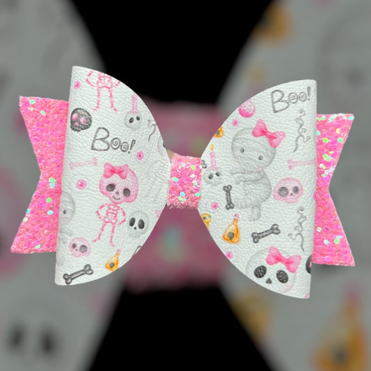 Mummy and skeleton hair bow