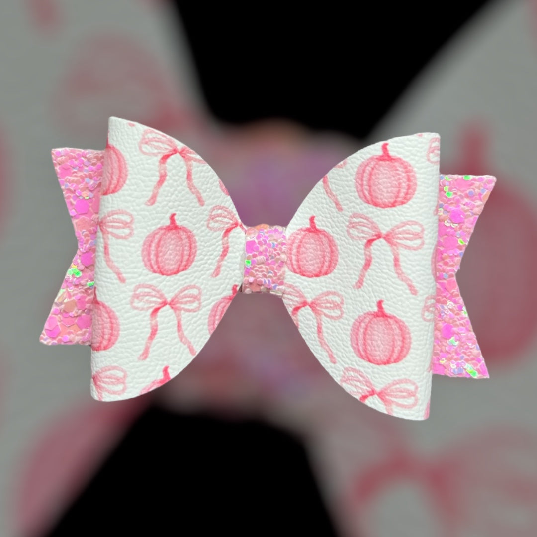 Pink pumpkin and bows