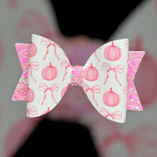 Pink pumpkin and bows