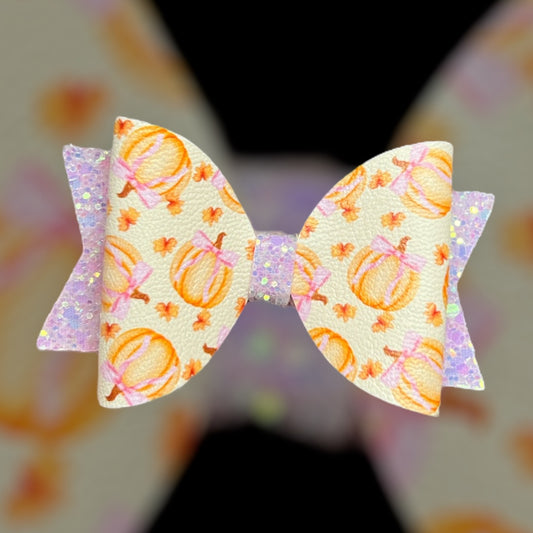 Pumpkins with bows hair bow