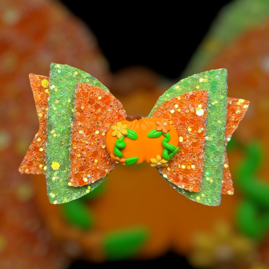 Pumpkin hair bow