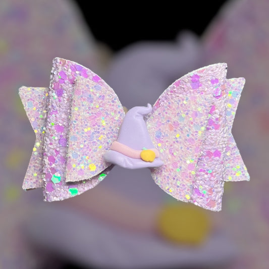 Pastel witch hat hair bow