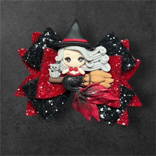 Witch mermaid Halloween hair bow