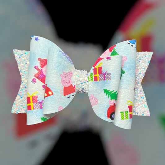 Peppa Christmas hair bow