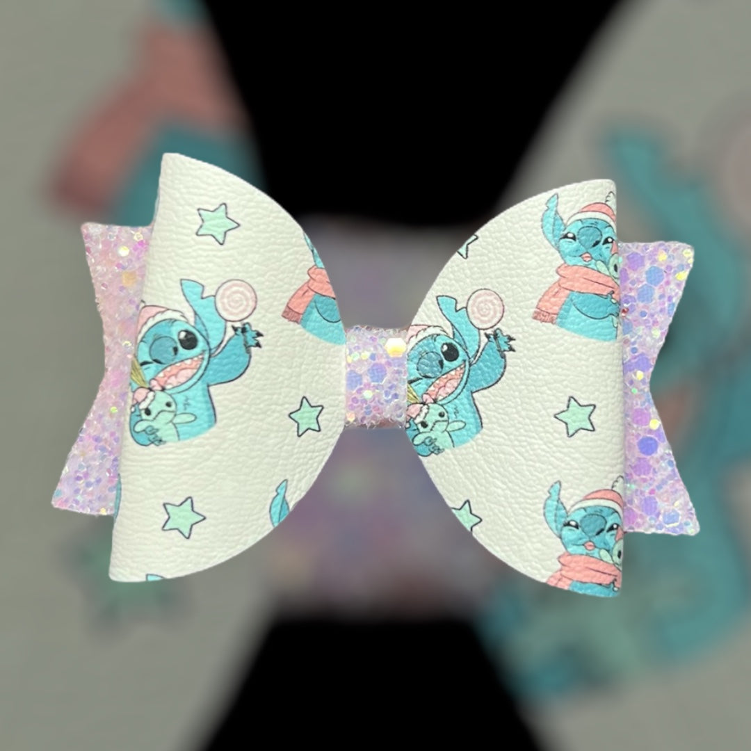 Stitch Christmas hair bow